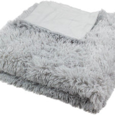 Luxusní deka s dlouhým vlasem 200x230cm SVĚTLE ŠEDÁ
