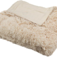 Luxusní deka s dlouhým vlasem 150x200cm BÉŽOVÁ