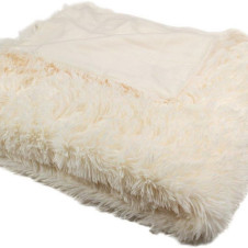 Luxusní deka s dlouhým vlasem 150x200cm SMETANOVÁ