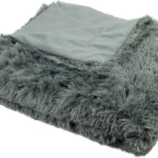 Luxusní deka s dlouhým vlasem 150x200cm TMAVĚ ŠEDÁ