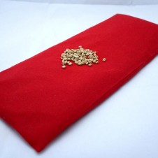 Obilný nahřívací polštářek červený 35x15 cm